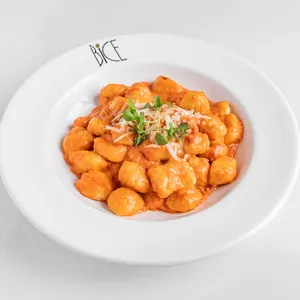 Pasta A La Rosé with rich tomato-cream sauce, a velvety Italian cuisine dish