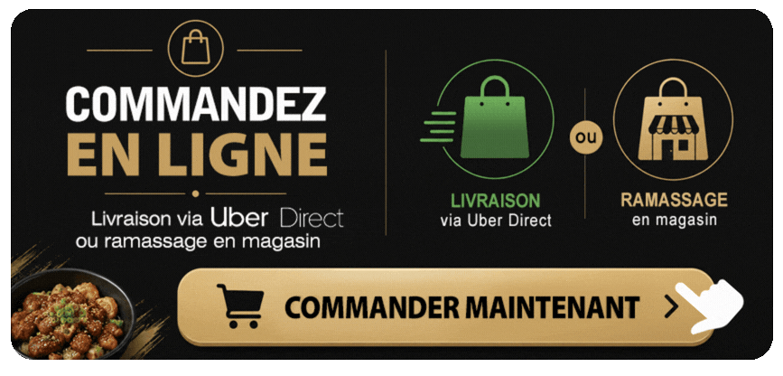 Commandez en ligne — Livraison via Uber Direct ou ramassage en magasin